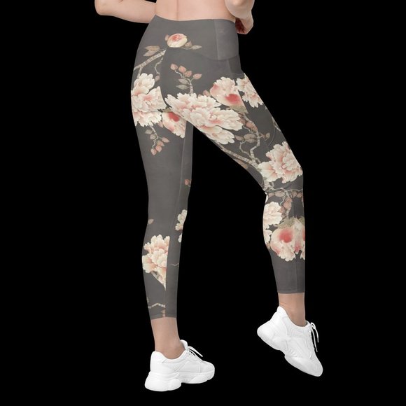 Black Cherry Leggings With Pockets - Picture 10 of 10